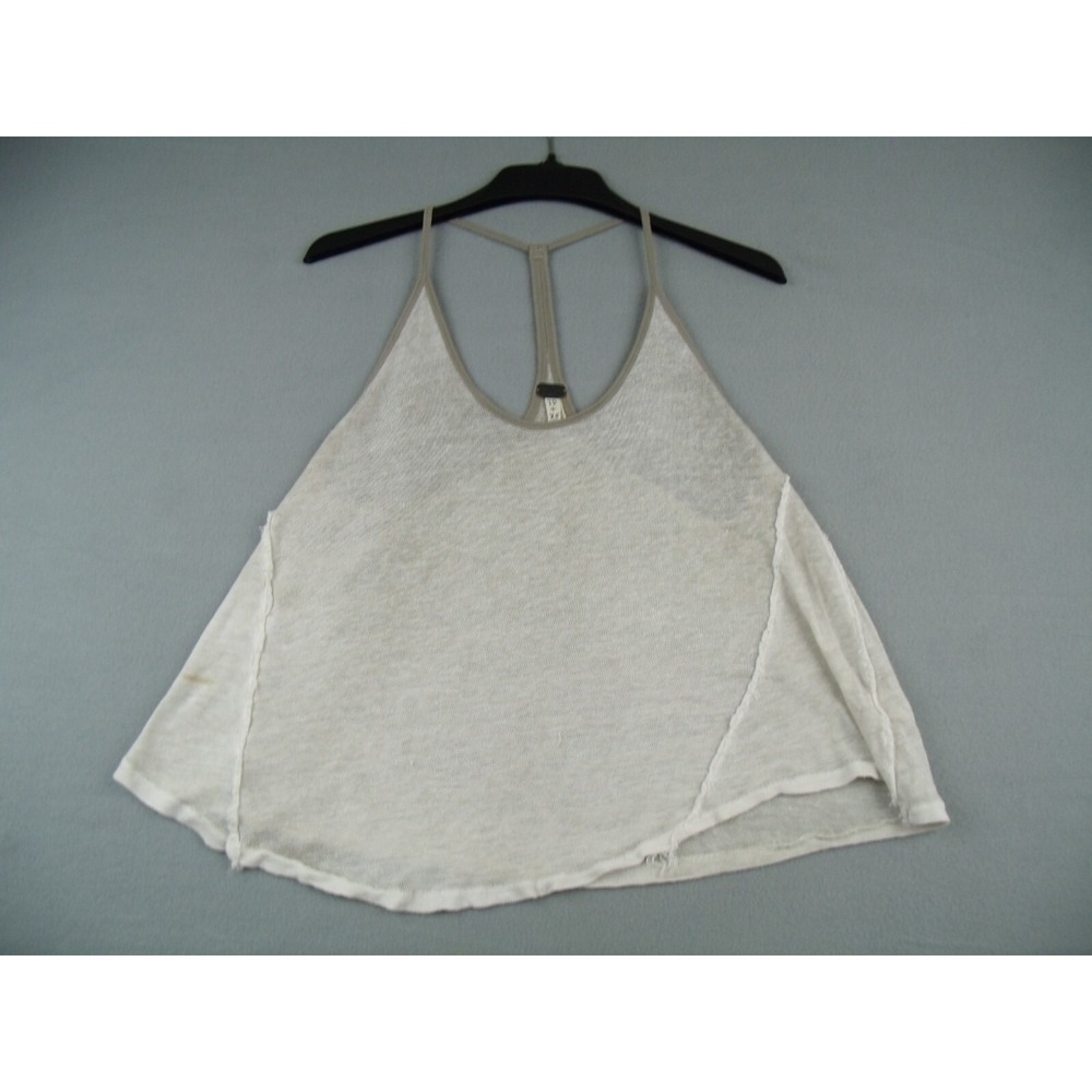 Free People Tank Top Women Extra Small XS White Linen
